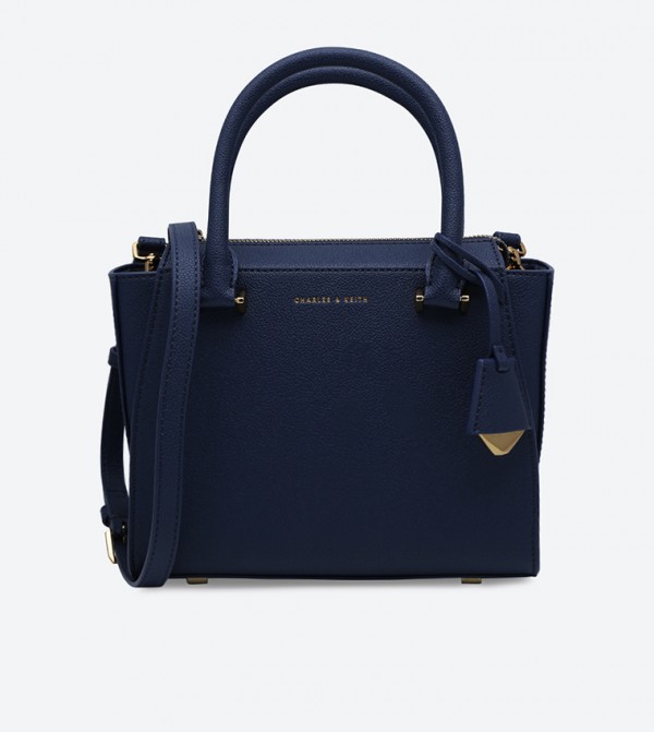 charles and keith navy blue bag