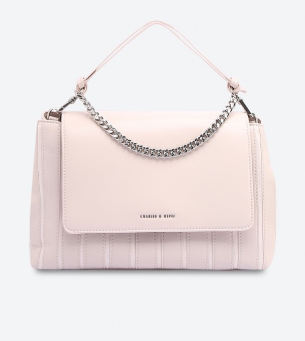 charles and keith light pink bag