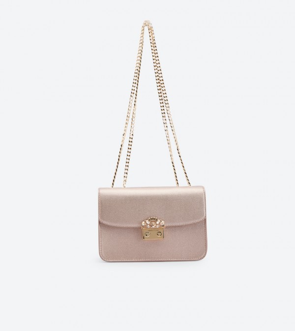 charles and keith rose gold bag