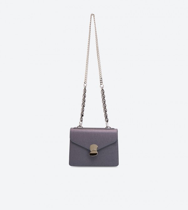 charles & keith chain detail front flap bag