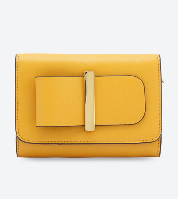 charles and keith yellow wallet