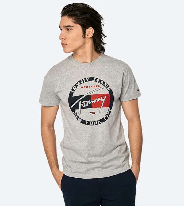 tommy jeans circle logo t shirt