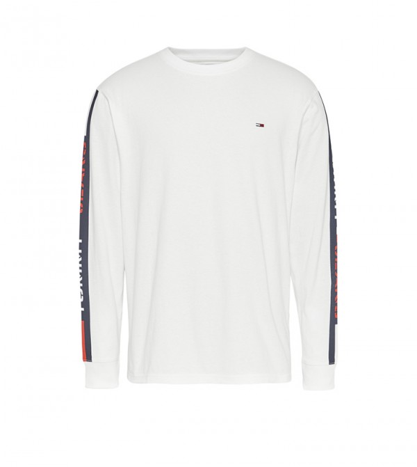tommy hilfiger long sleeve white t shirt