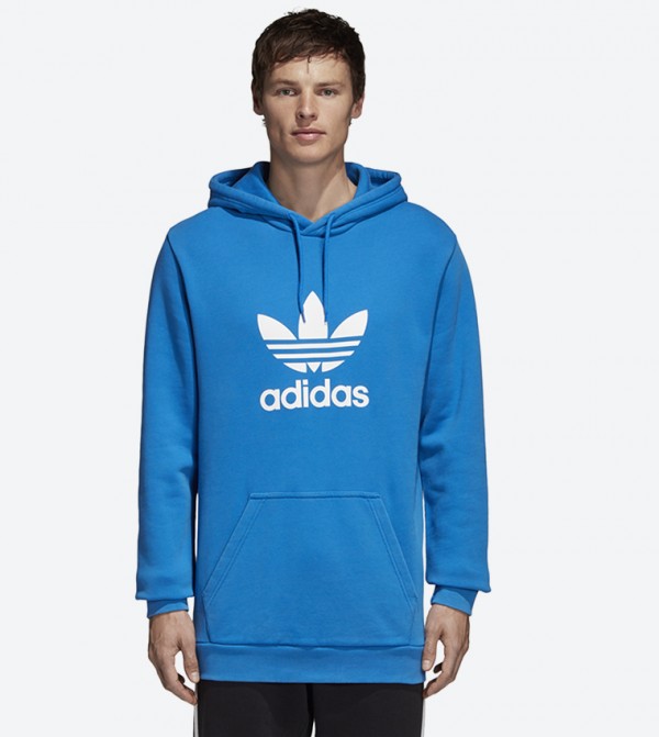 adidas hoodie trefoil blue adidas hoodie trefoil blue