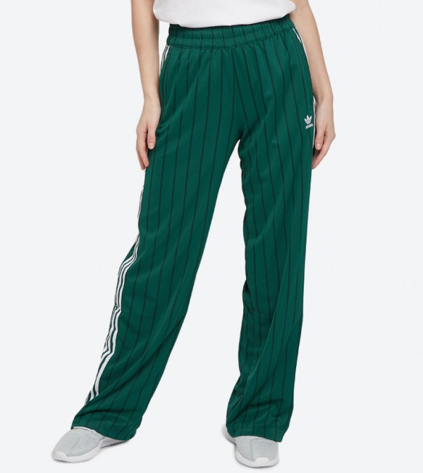 adidas track pants green stripes