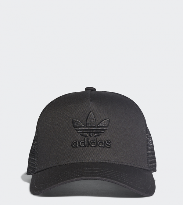 adidas trefoil trucker cap black