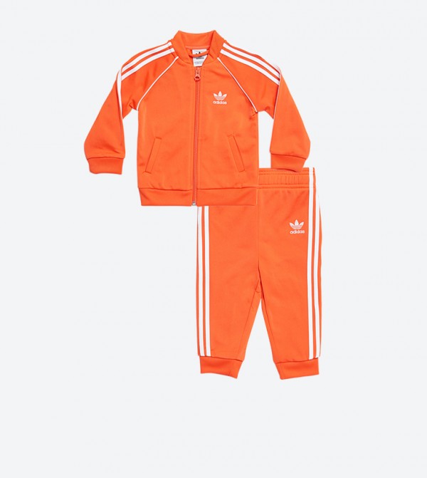 kids orange adidas tracksuit