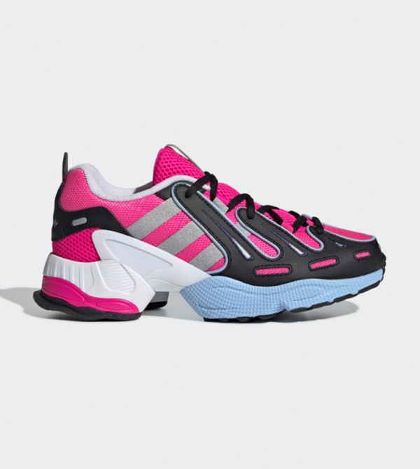pink and silver adidas shoes