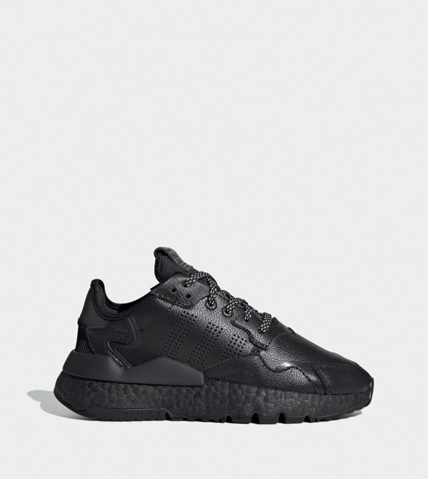 adidas nite jogger black leather