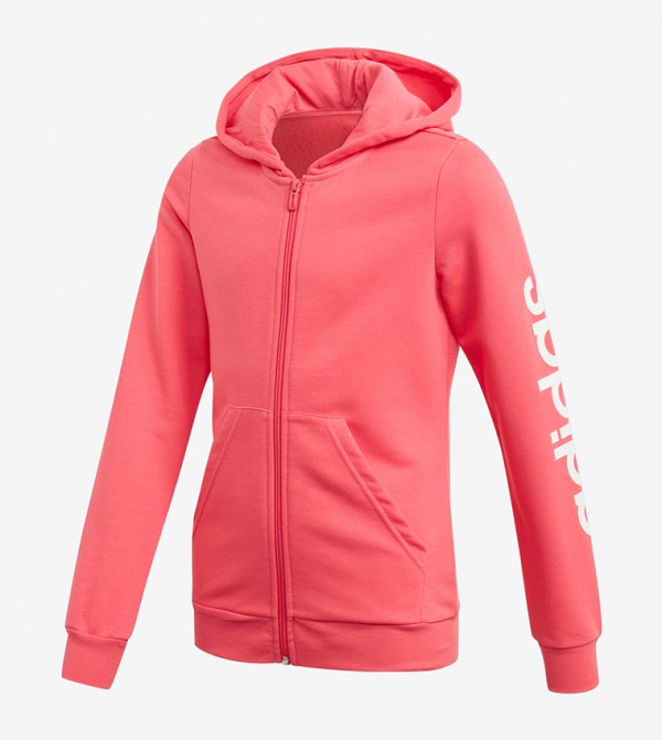 girls red zip hoodie