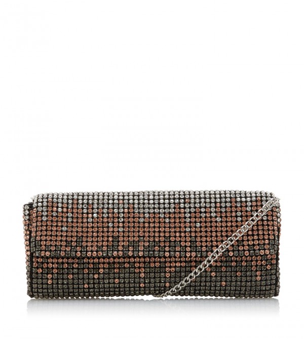 dune diamante clutch bag