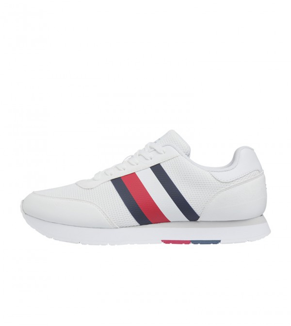 tommy hilfiger mixed texture trainers
