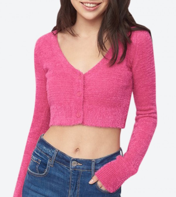 garage cropped cardigan