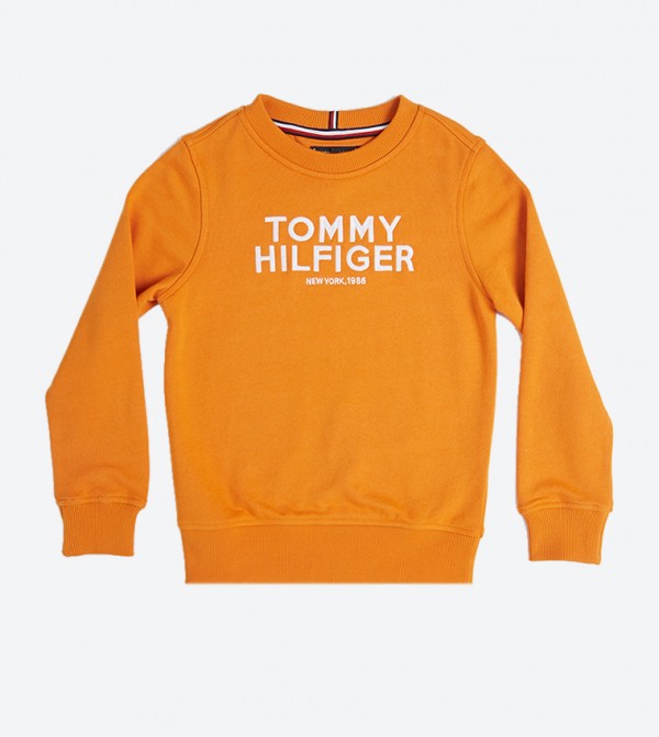 mustard yellow tommy hilfiger sweatshirt