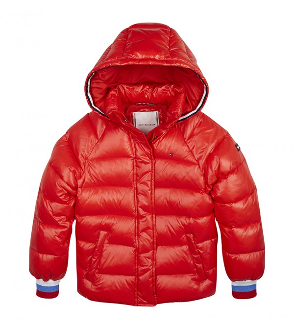 tommy jeans high shine puffer jacket