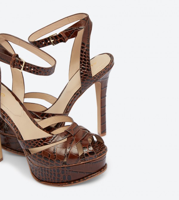 brown strappy sandals