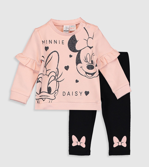 Baby Girl S Disney Printed 2 Pack Set Pink