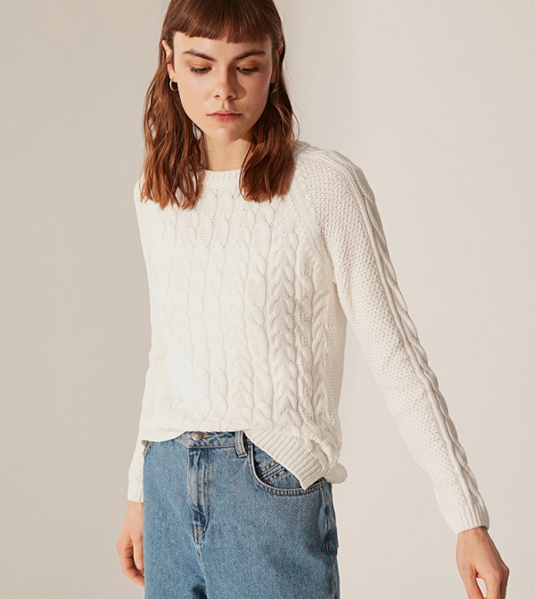 plain cream jumper