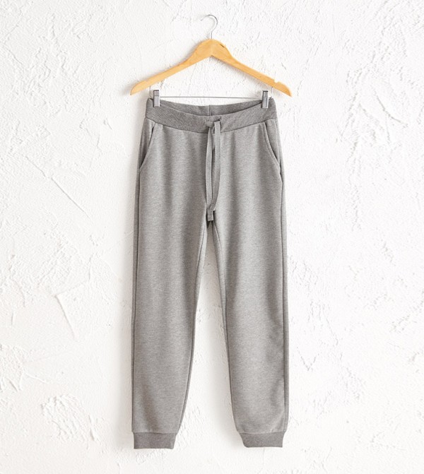 thick grey sweatpants