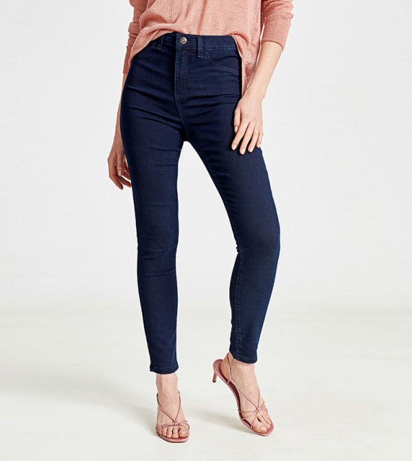 slim high rise jeans