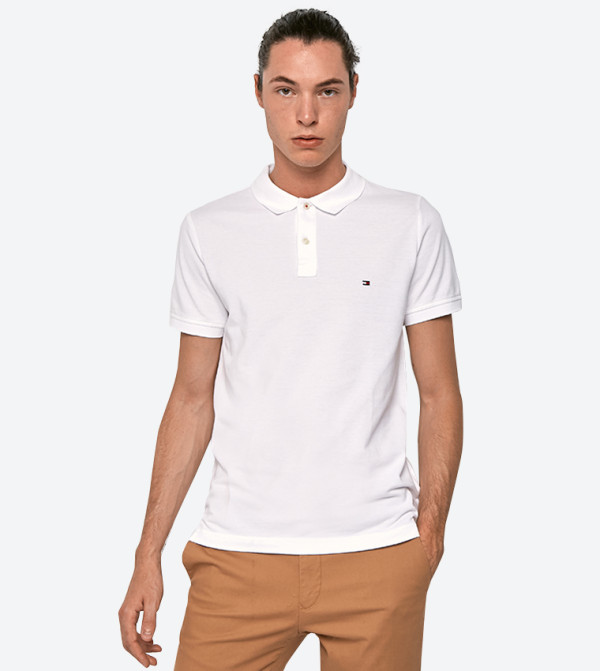 hilfiger white polo