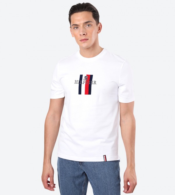 tommy jeans crest flag t shirt