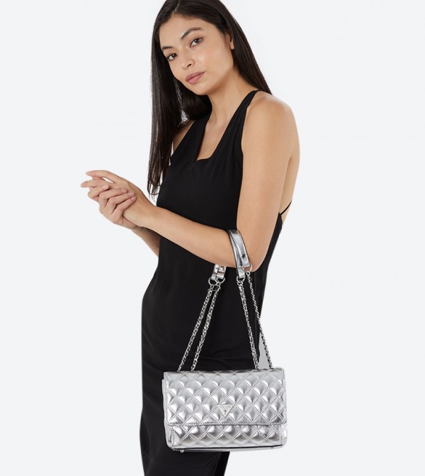 guess bag silver