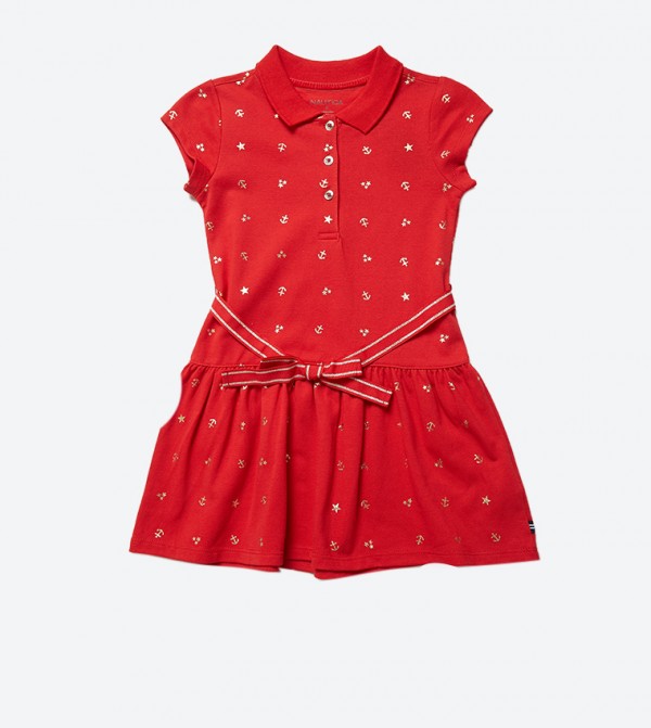 red polo dress