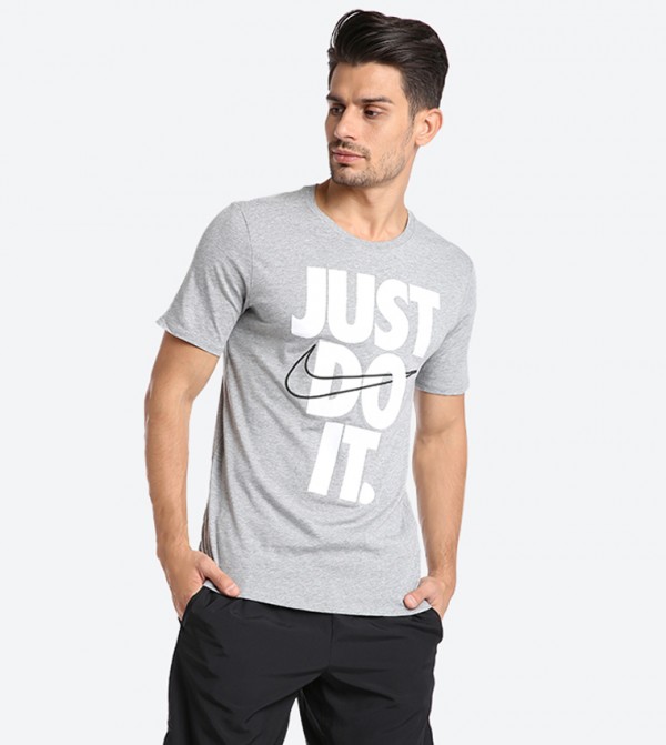 nike just do it t shirt grey