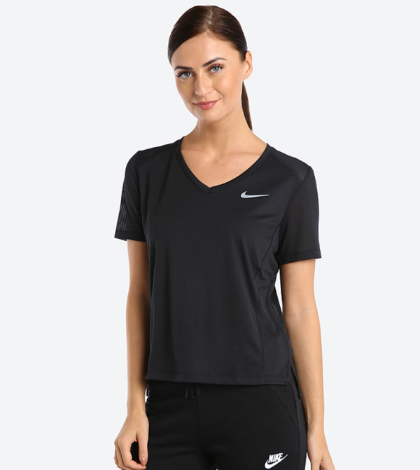 nike miler t shirt black