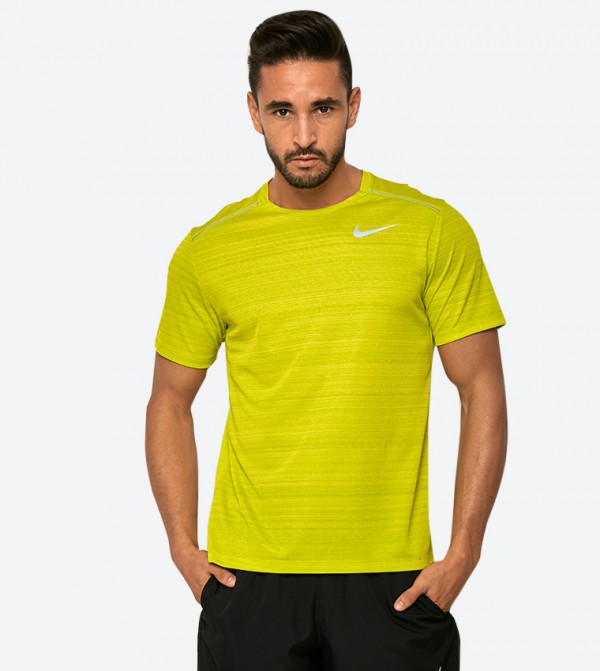 nike miler t shirt green