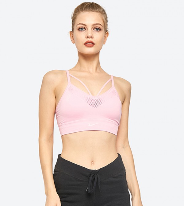 scoop neck sports bra
