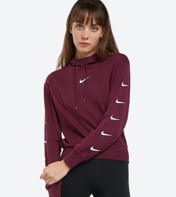 nike swoosh long sleeve polo