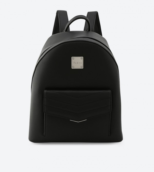 dune black quilted backpack