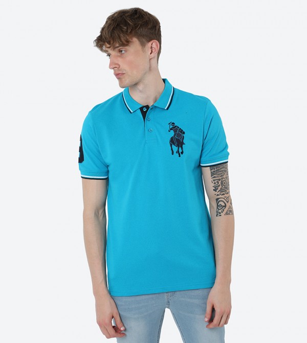 light blue polo