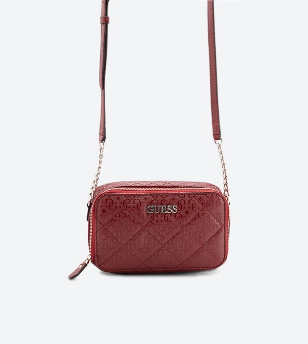 guess red sling bag