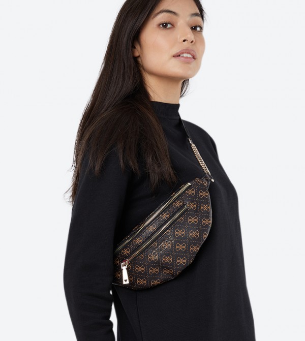 brown belt bag