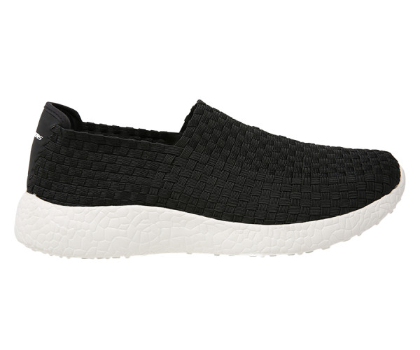 skechers mens black trainers