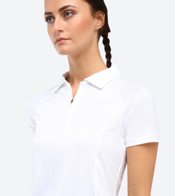 skechers polo shirt womens white