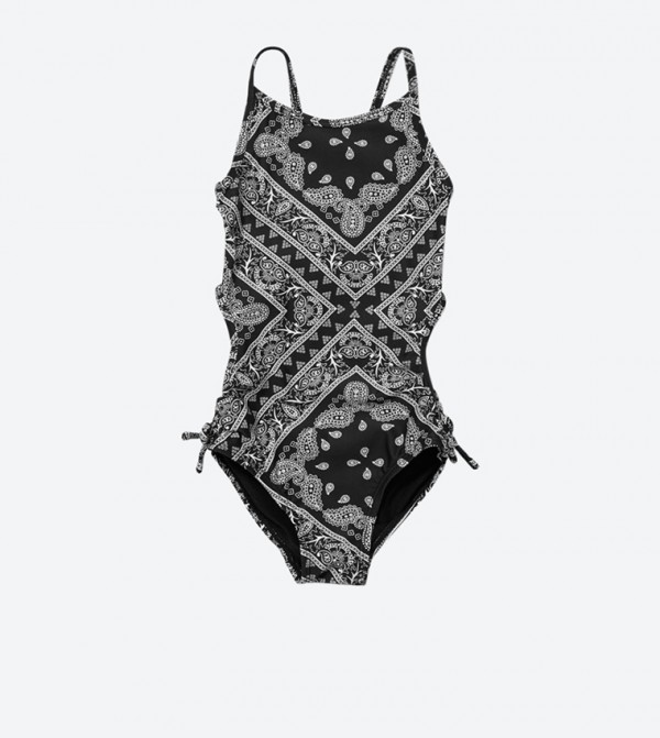 black bandana swimsuit