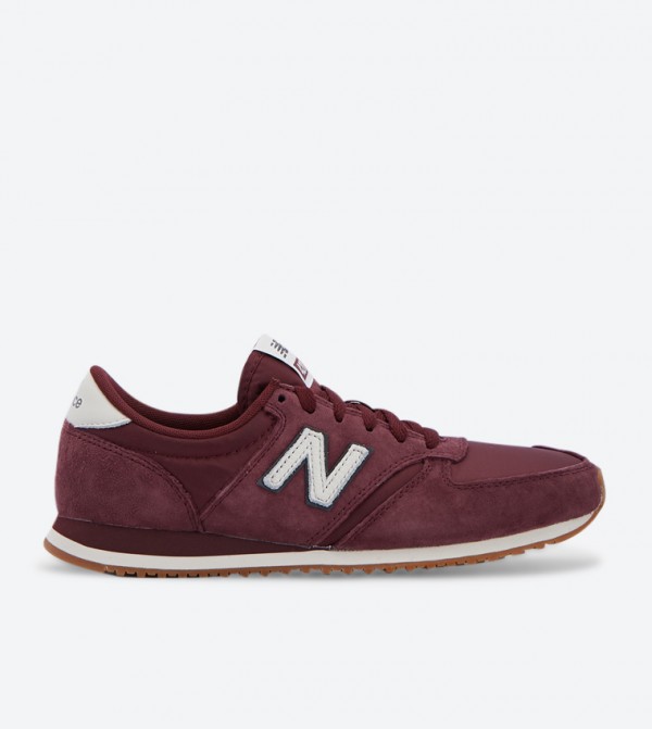 burgundy athletic shoes