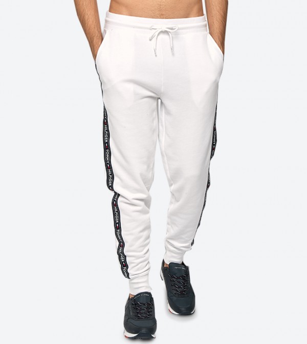 tommy hilfiger white joggers