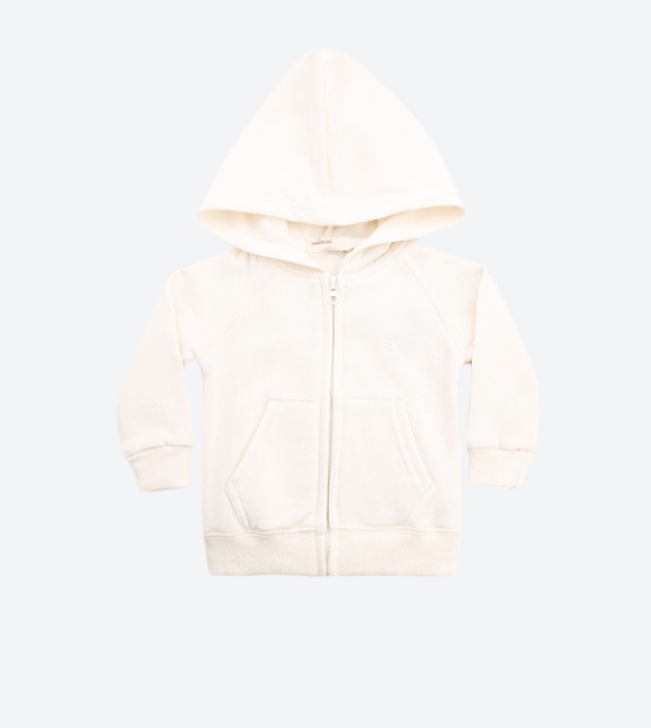 white hooded sweatshirt