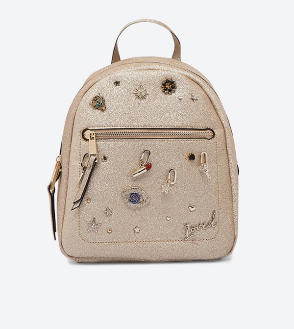 aldo gold backpack