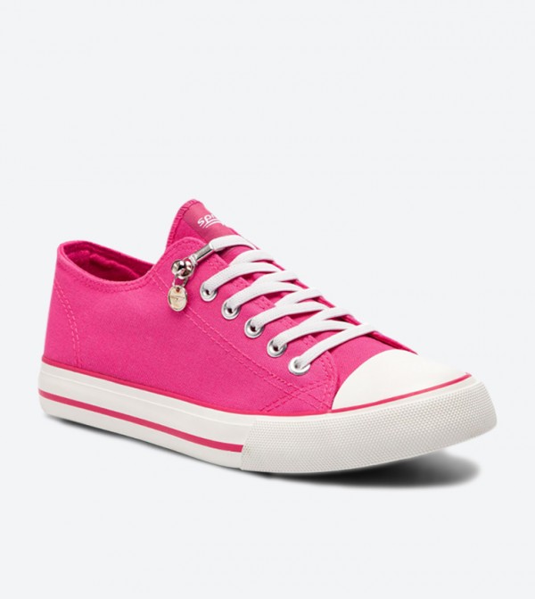 dark pink sneakers