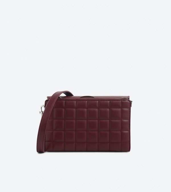 charles and keith burgundy bag