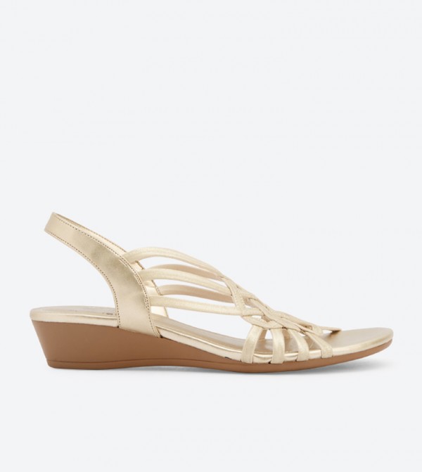 dsw gold wedge sandals