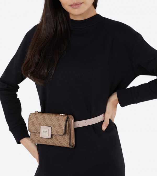brown belt bag