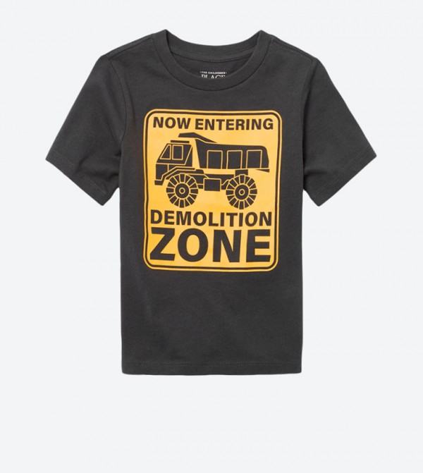 Now Entering Demolition Zone Graphic T Shirt Black Tcp