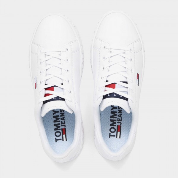 Buy White Cool Tommy Leather Trainers 